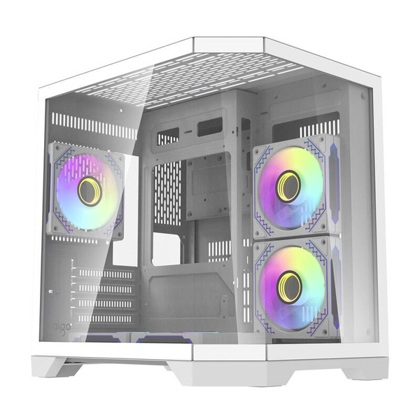 DARKFLASH FT350 Mini-Tower Case with window and RGB lighting, White