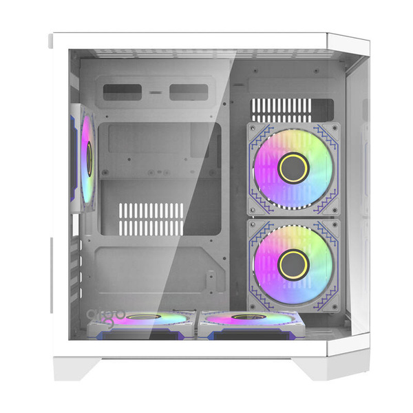 DARKFLASH FT350 Mini-Tower Case with window and RGB lighting, White