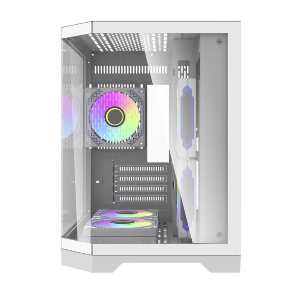 DARKFLASH FT350 Mini-Tower Case with window and RGB lighting, White