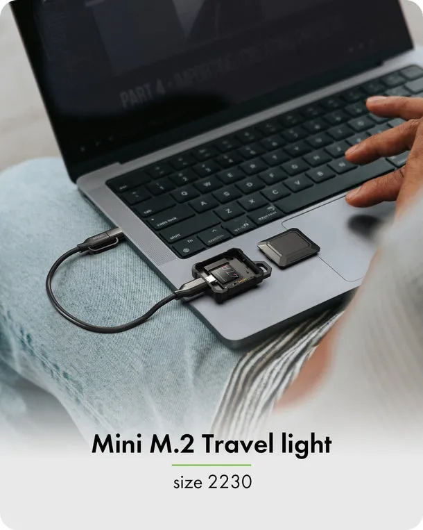 ICY BOX IB-1601MP-CU31 M.2 NVMe SSD -kotelo, M.2 2230, USB 3.2 Gen 2, USB-C, musta