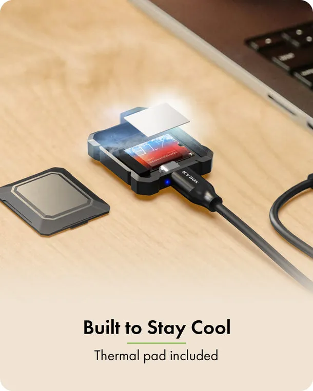 ICY BOX IB-1601MP-CU31 M.2 NVMe SSD -kotelo, M.2 2230, USB 3.2 Gen 2, USB-C, musta