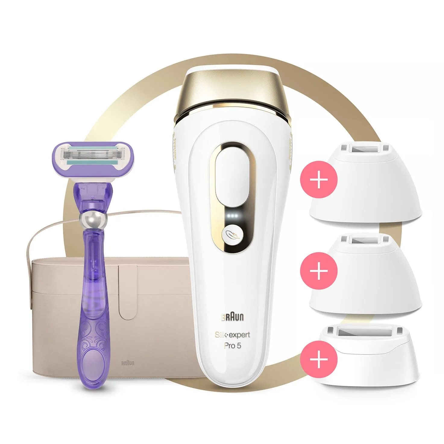 Braun Silk-expert Pro IPL PL5347 -IPL-laite, valkoinen/kultainen