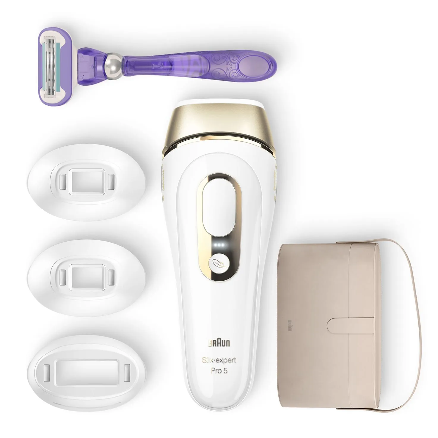 Braun Silk-expert Pro IPL PL5347 -IPL-laite, valkoinen/kultainen