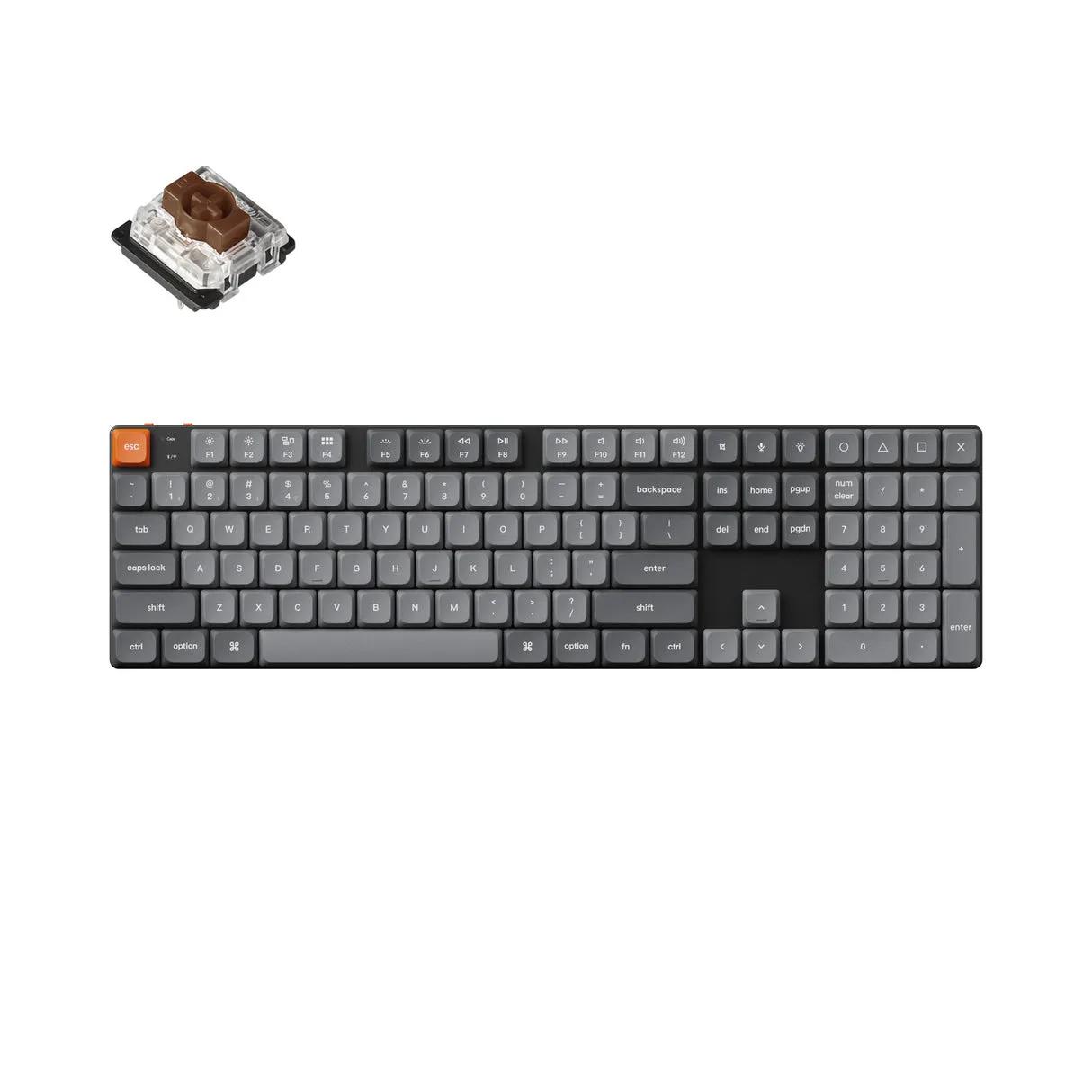 Keychron K5 Max QMK/VIA Wireless Mechanical Ergonomic Gaming Keyboard, Gateron Low Profile