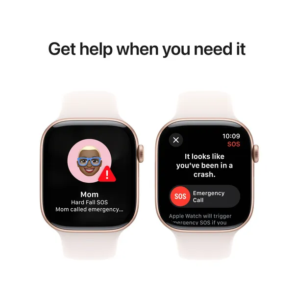 APPLE Watch Series 10 GPS + Cellular 46mm Rose Gold Aluminium Case with Light Blush Sport Band - M/L