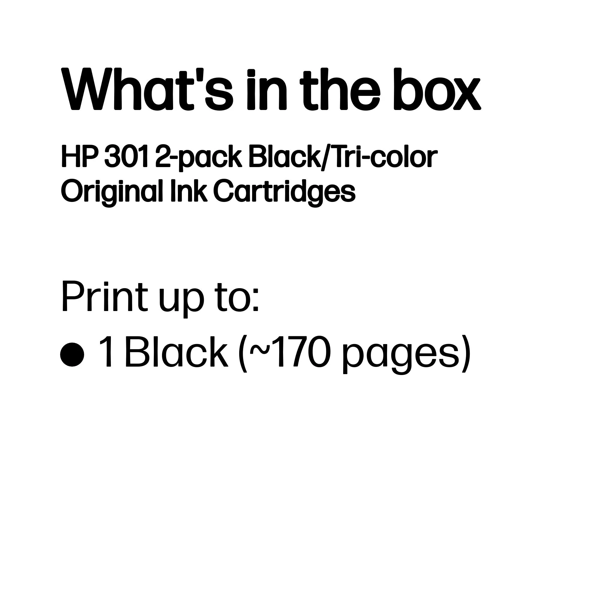HP 301 ink cartridge combo 2-Pack