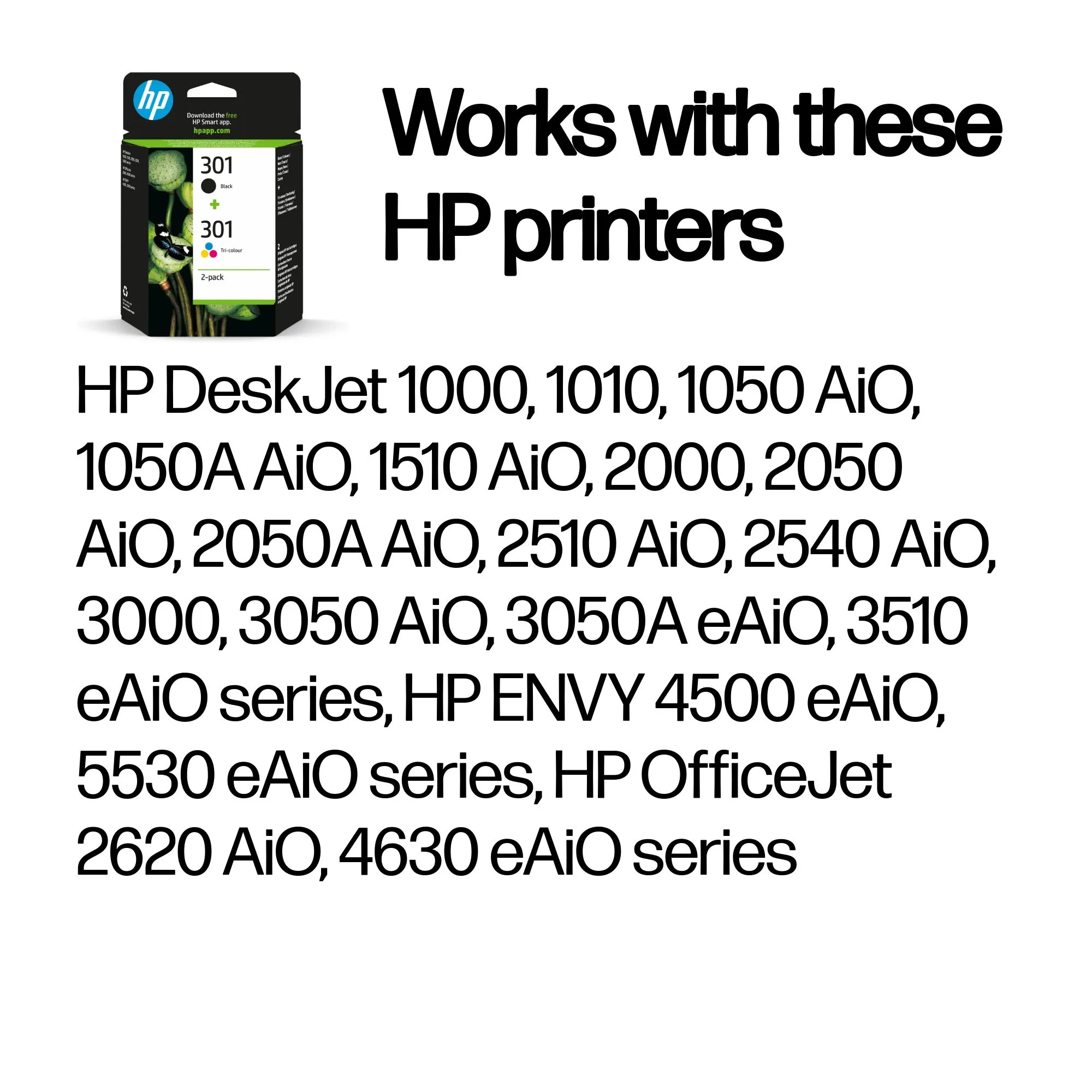 HP 301 ink cartridge combo 2-Pack