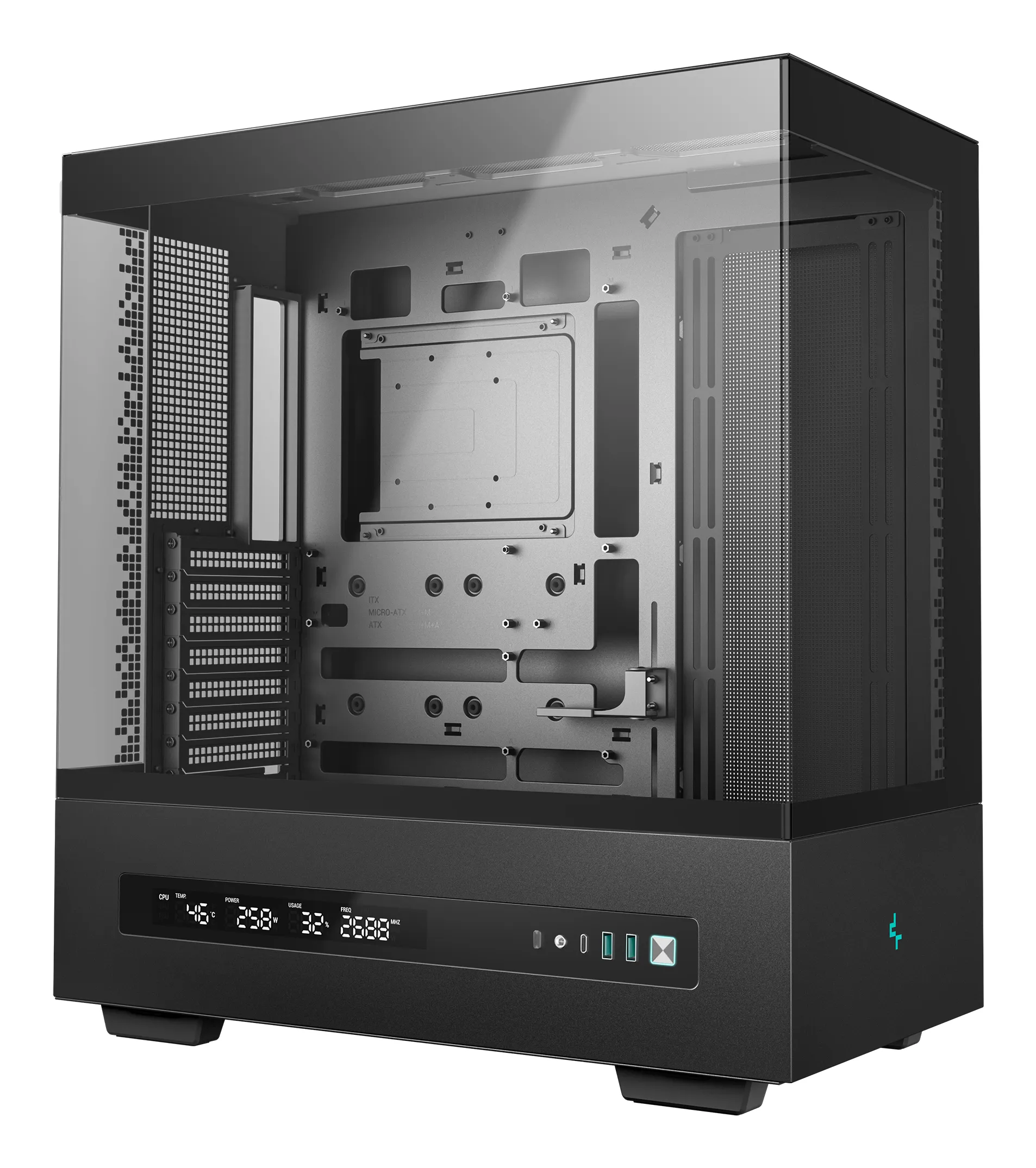 Deepcool CH690 DIGITAL - Mid Tower case, Black