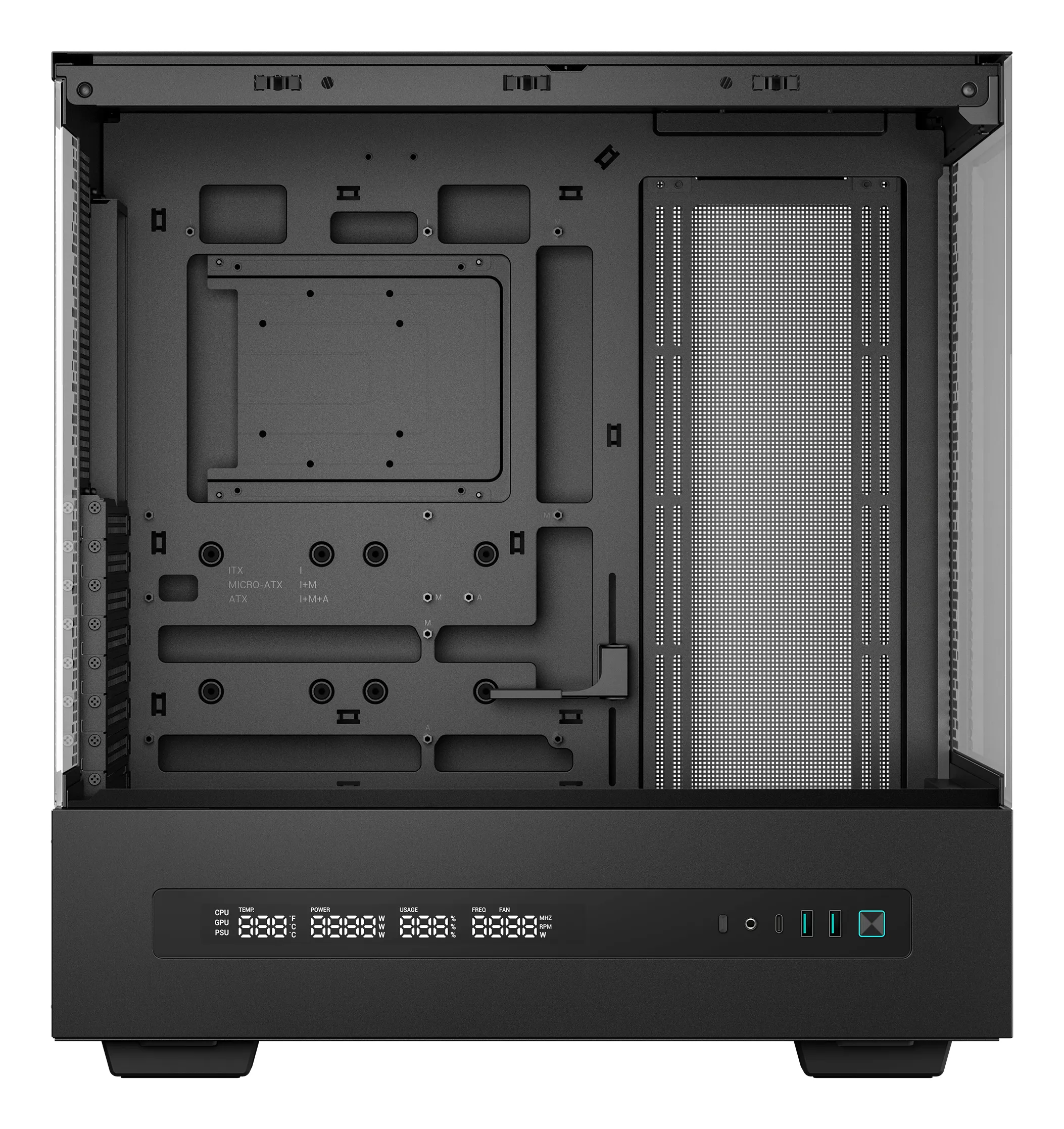 Deepcool CH690 DIGITAL - Mid Tower case, Black