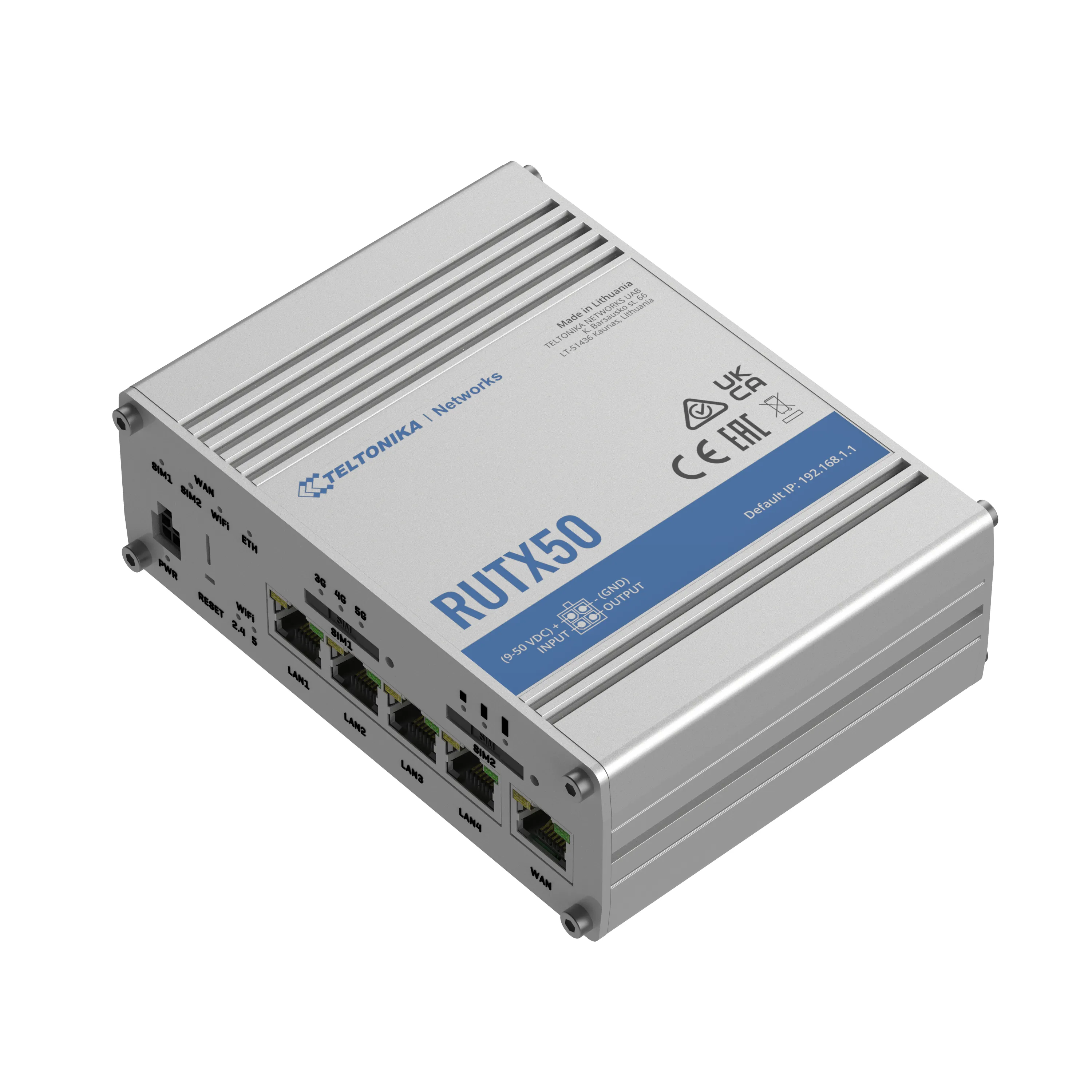 Teltonika RUTX50000000 - Portable 5G router, Stainless steel
