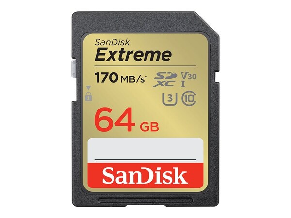 SanDisk 64GB SDXC Class 10 UHS-I V30 card