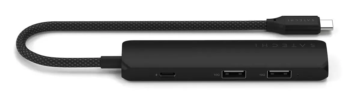 Satechi 4-in-1 USB-C Slim Multiport Adapter 4K - Musta