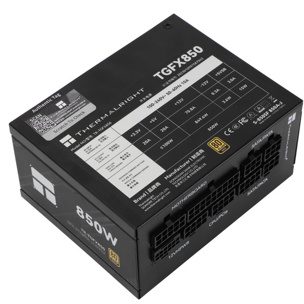 Thermalright 850W -virtal&auml;hde, 80 Plus Gold, Musta