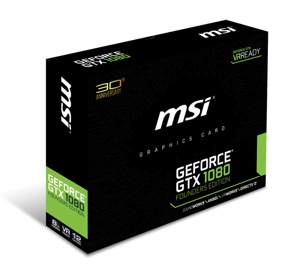 MSI GeForce GTX 1080 Founders Edition, 8GB GDDR5X