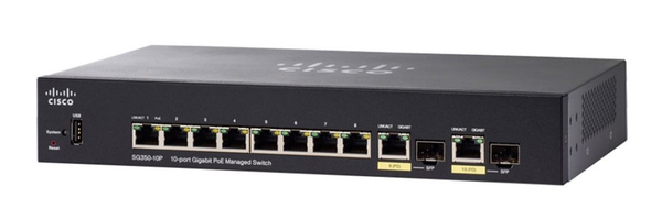 Cisco SG350-10P 10-port Gigabit POE Mana - (ei palautusoikeutta)