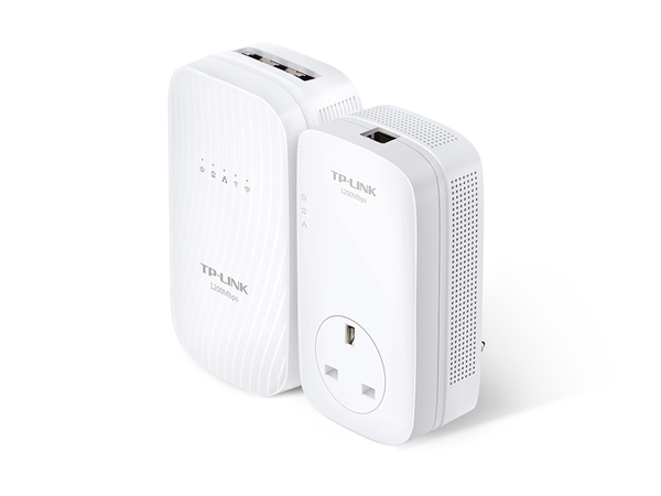TP-LINK AV1200 Gigabit Powerline AC WLAN KIT bis 1200Mbit/s - AC1750 DualBand 1.300Mbit/s at 5GHz / 450Mbit at 2.4 GHz