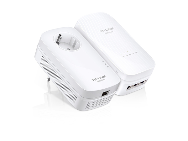 TP-LINK AV1200 Gigabit Powerline AC WLAN KIT bis 1200Mbit/s - AC1750 DualBand 1.300Mbit/s at 5GHz / 450Mbit at 2.4 GHz