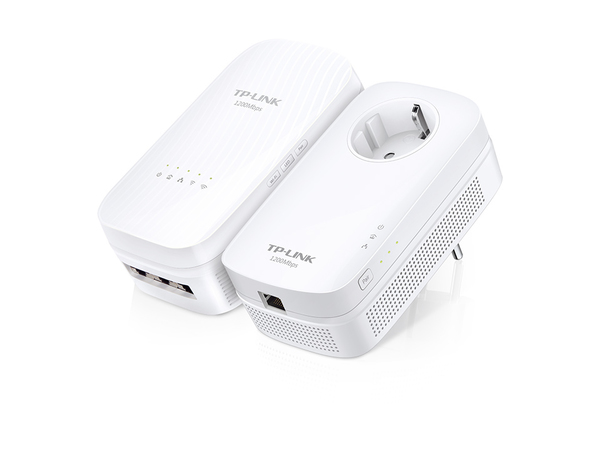 TP-LINK AV1200 Gigabit Powerline AC WLAN KIT bis 1200Mbit/s - AC1750 DualBand 1.300Mbit/s at 5GHz / 450Mbit at 2.4 GHz
