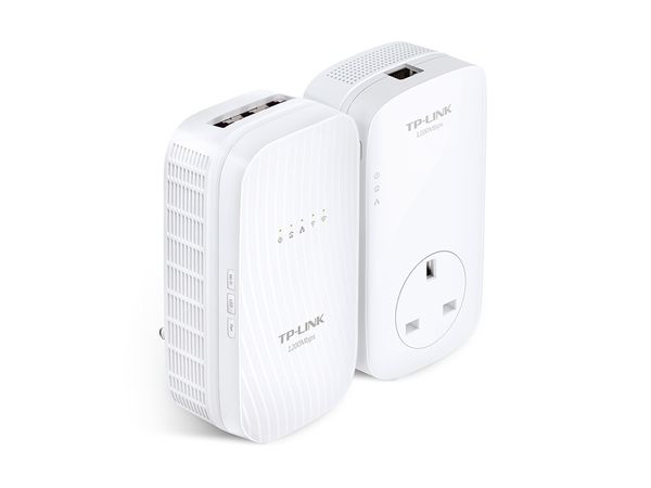 TP-LINK AV1200 Gigabit Powerline AC WLAN KIT bis 1200Mbit/s - AC1750 DualBand 1.300Mbit/s at 5GHz / 450Mbit at 2.4 GHz