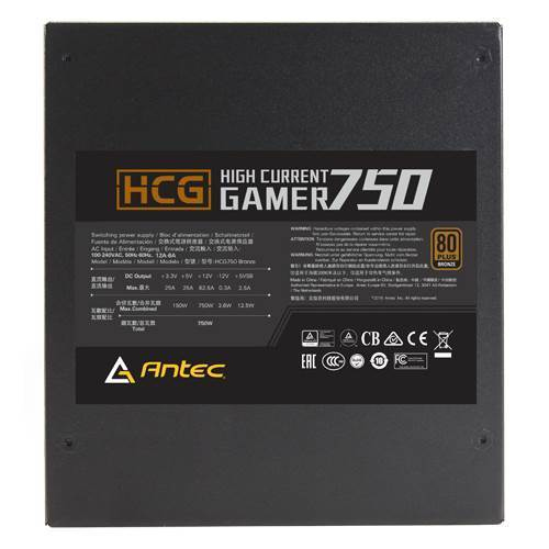 Antec HCG750 Bronze EC PSU, 750W, Full modular