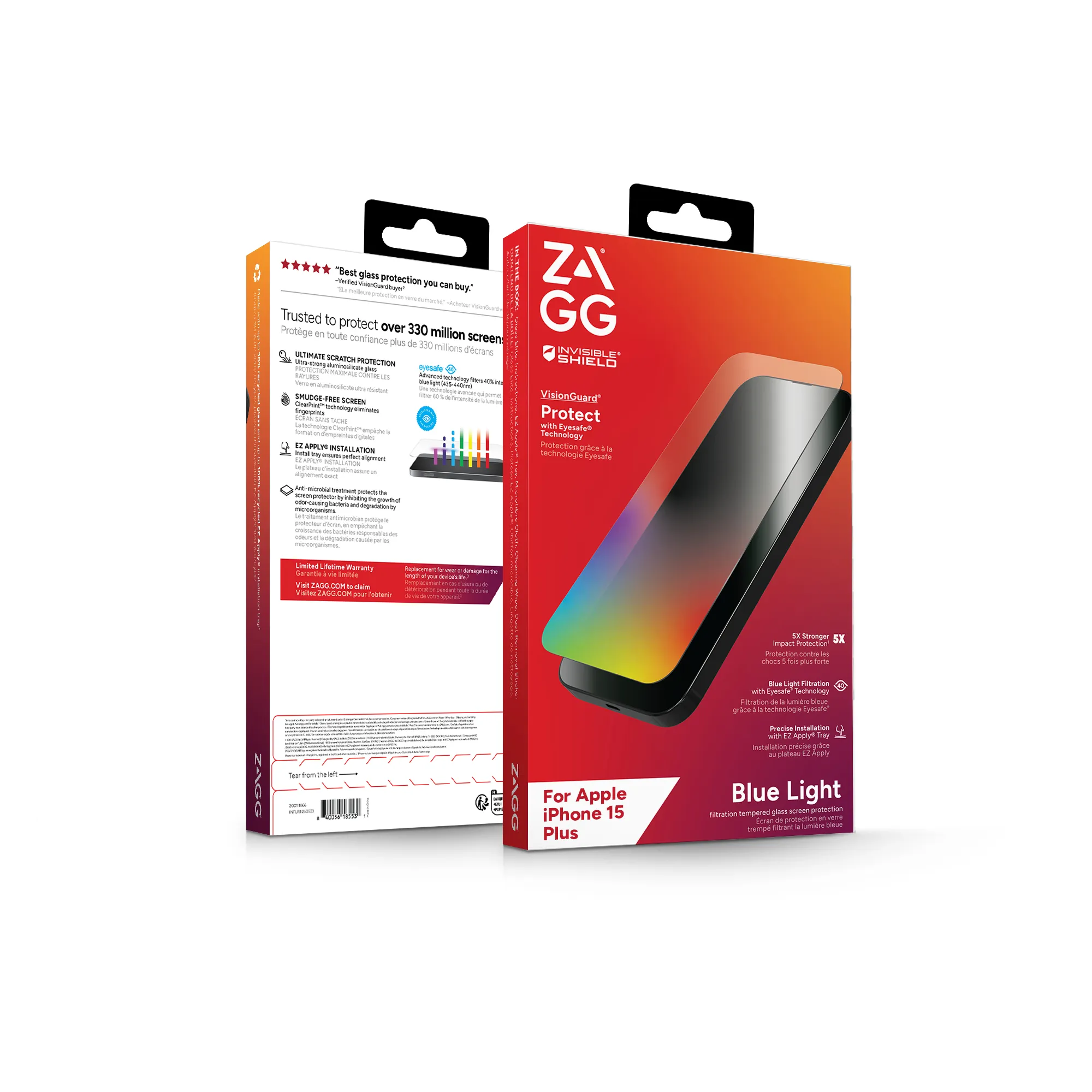 Zagg InvisibleShield Glass Elite VisionGuard iPhone 15 Plus - Screen Protector