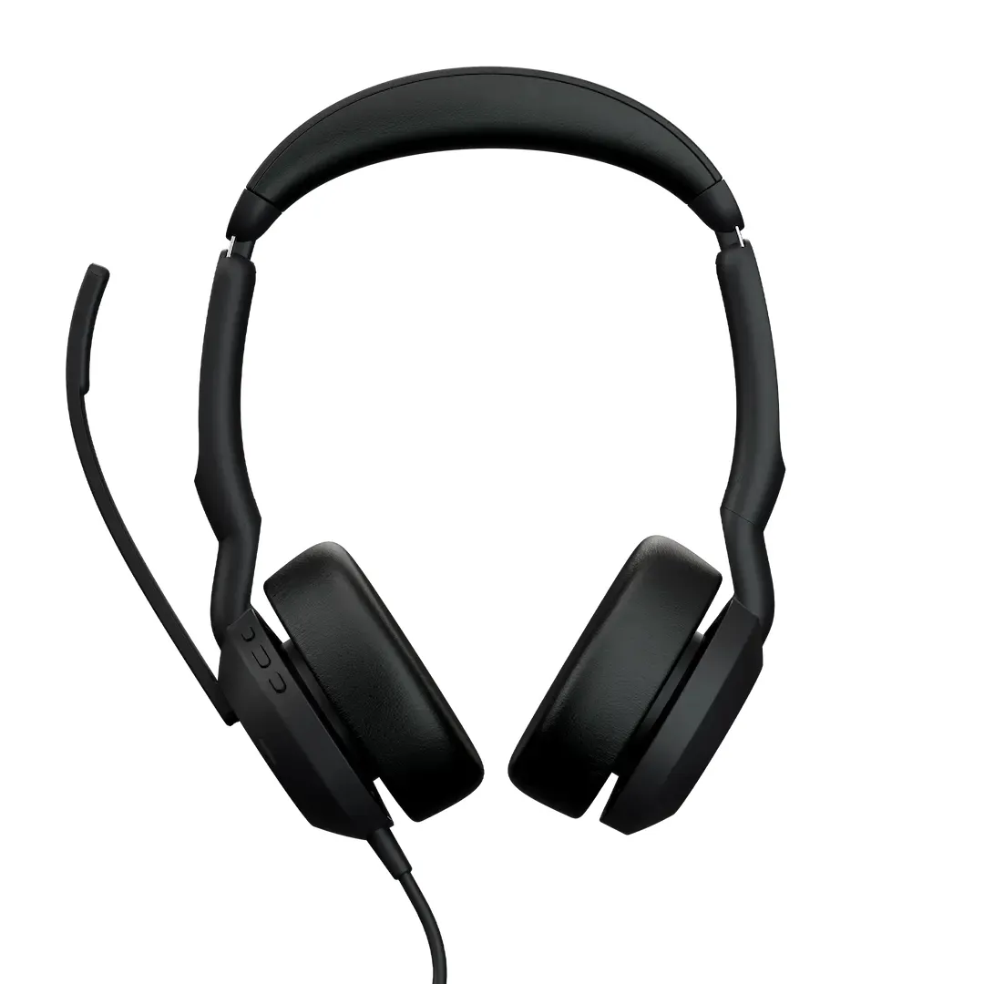 Jabra Evolve2 50 MS Stereo Headset with USB-A/C adapters, Black