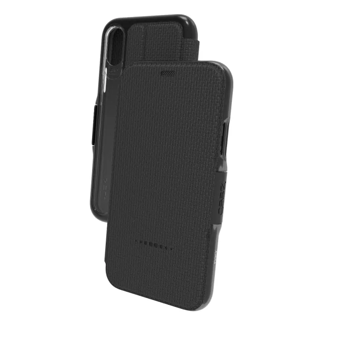 Gear4 Oxford, iPhone X/XS - Wallet Case, Black