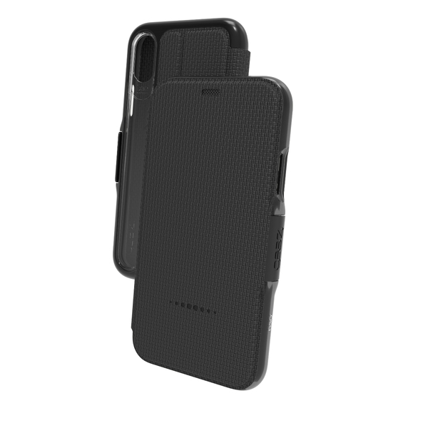 Gear4 Oxford, iPhone X/XS - Wallet Case, Black