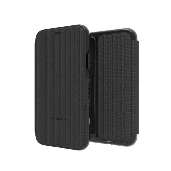 Gear4 Oxford, iPhone X/XS - Wallet Case, Black