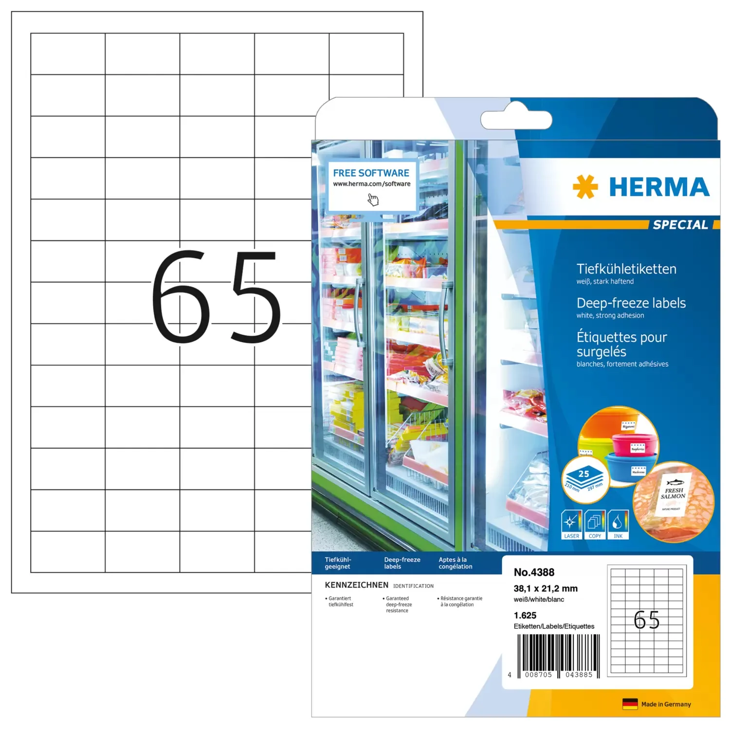 Herma label deep-freeze 38,1x21,2 (1625)