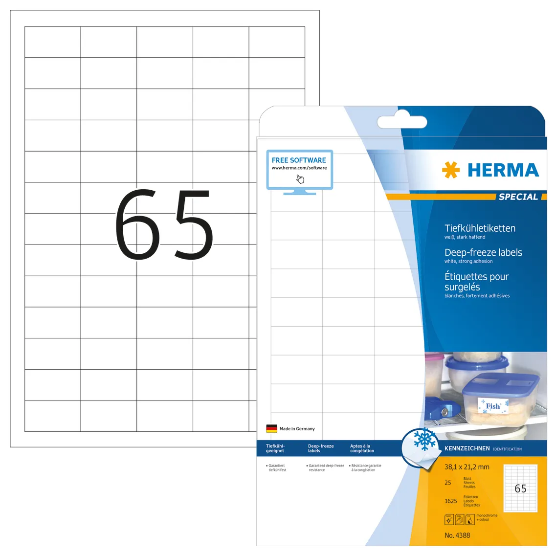 Herma label deep-freeze 38,1x21,2 (1625)