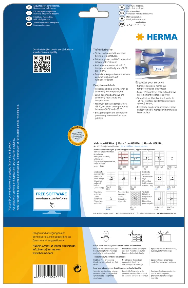 Herma label deep-freeze 38,1x21,2 (1625)