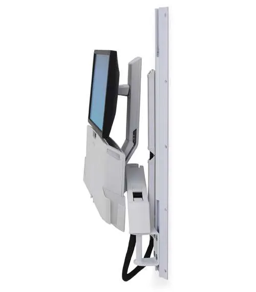 ERGOTRON StyleView  Sit-Stand Combo System shelves white