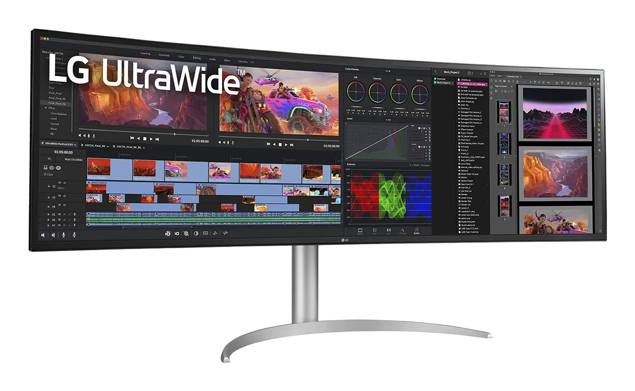 LG 49BQ95C-W 49" DQHD, Nano IPS - curved gamingskärm