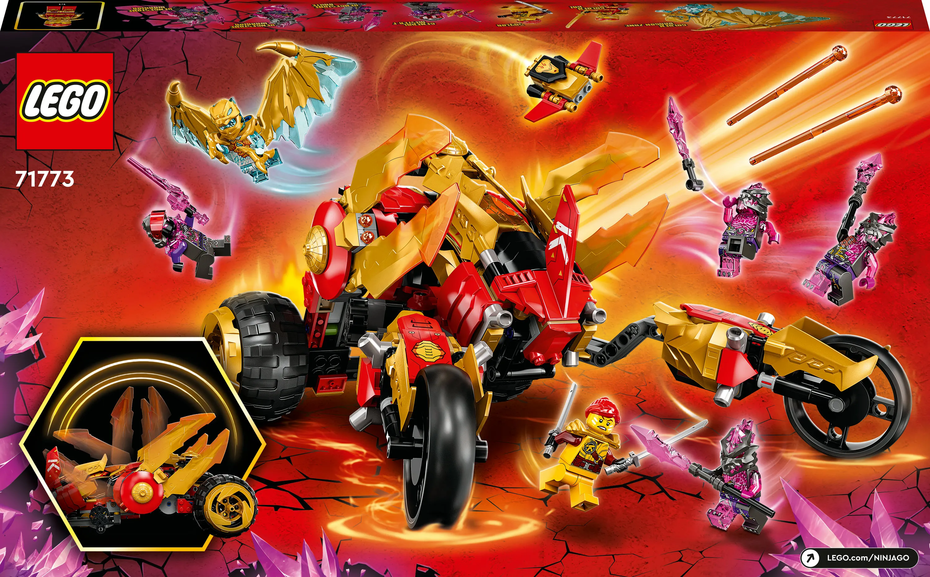 Lego Ninjago Kais Gold Dragon Raider 71773