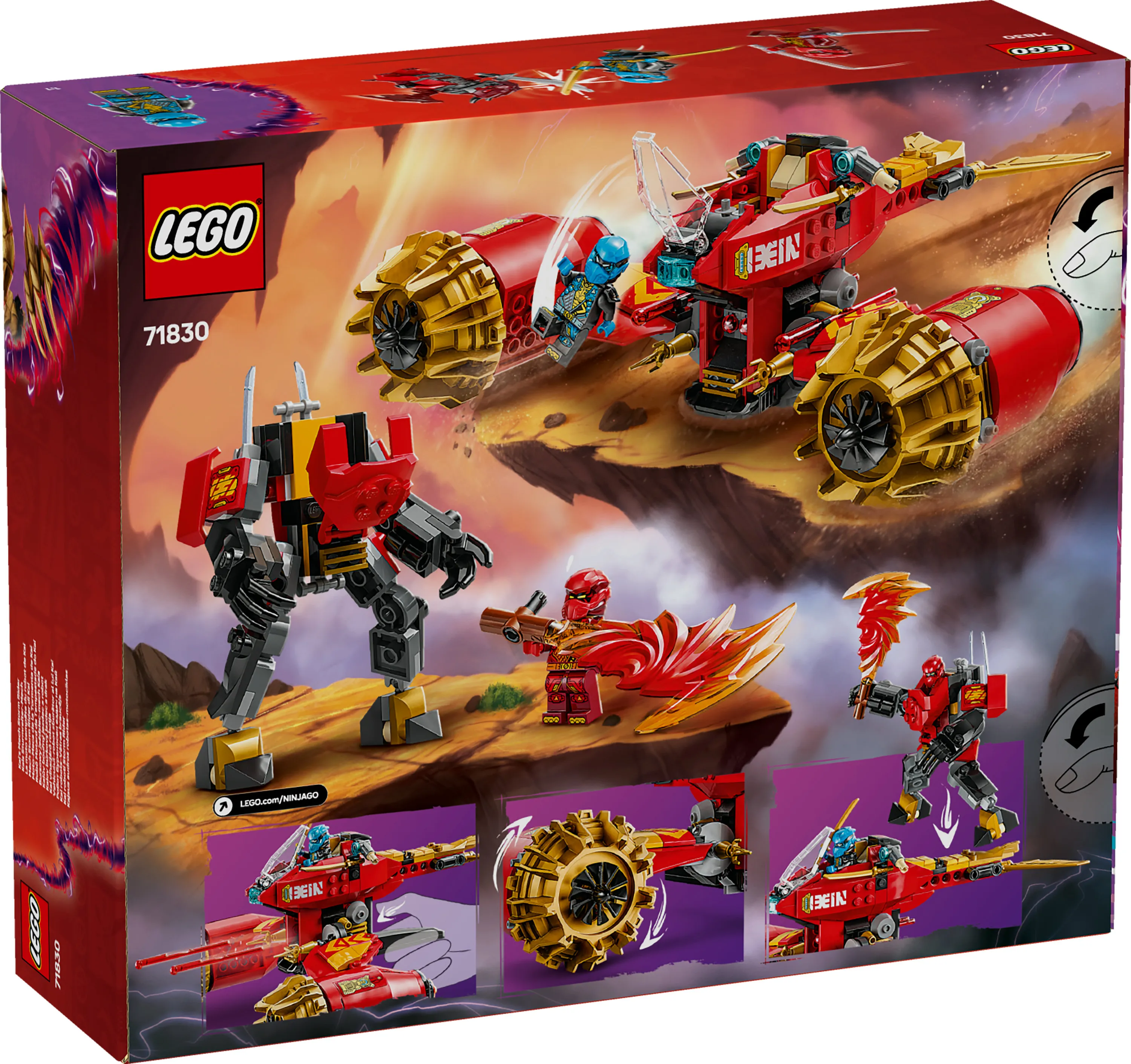 LEGO NINJAGO Kai's Storm Rider Robo-Bot 71830