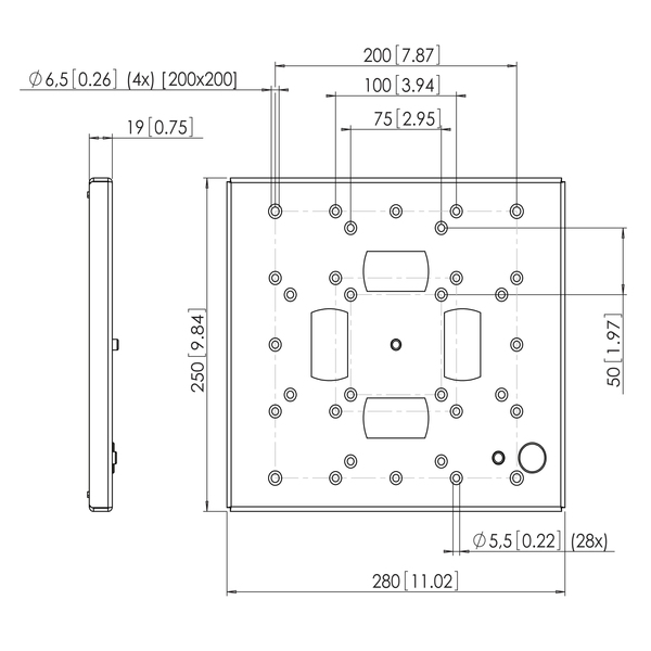 FAU 3125 Universal LCD/Plasma adapteri, hopea