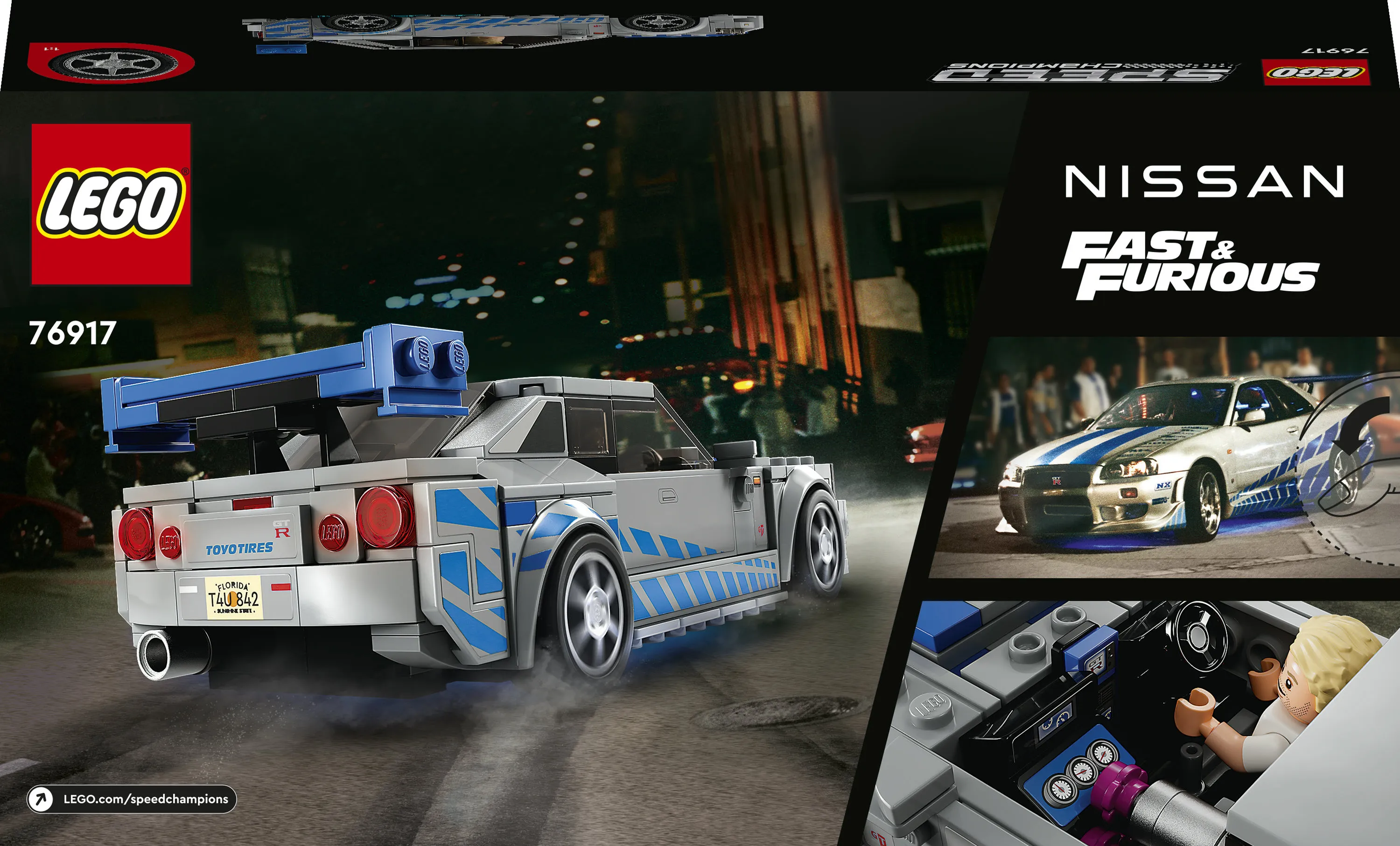 LEGO Speed Champions 2 Fast 2 Furious Nissan Skyline GT-R (R34) 76917