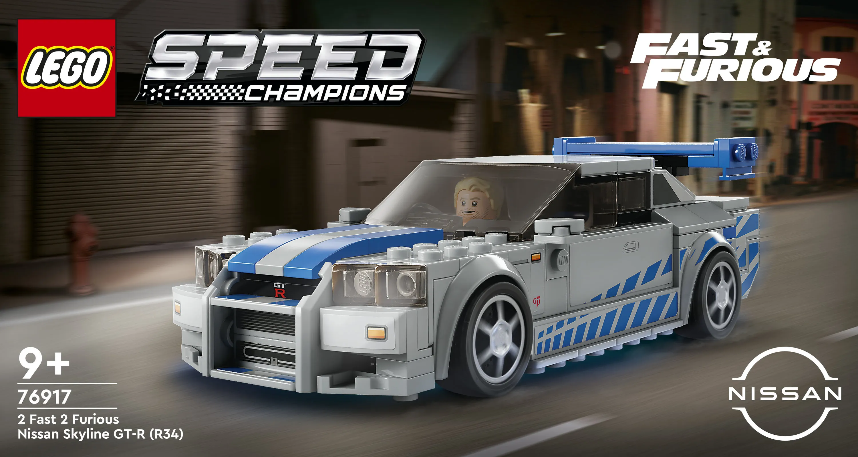 LEGO Speed Champions 2 Fast 2 Furious Nissan Skyline GT-R (R34) 76917