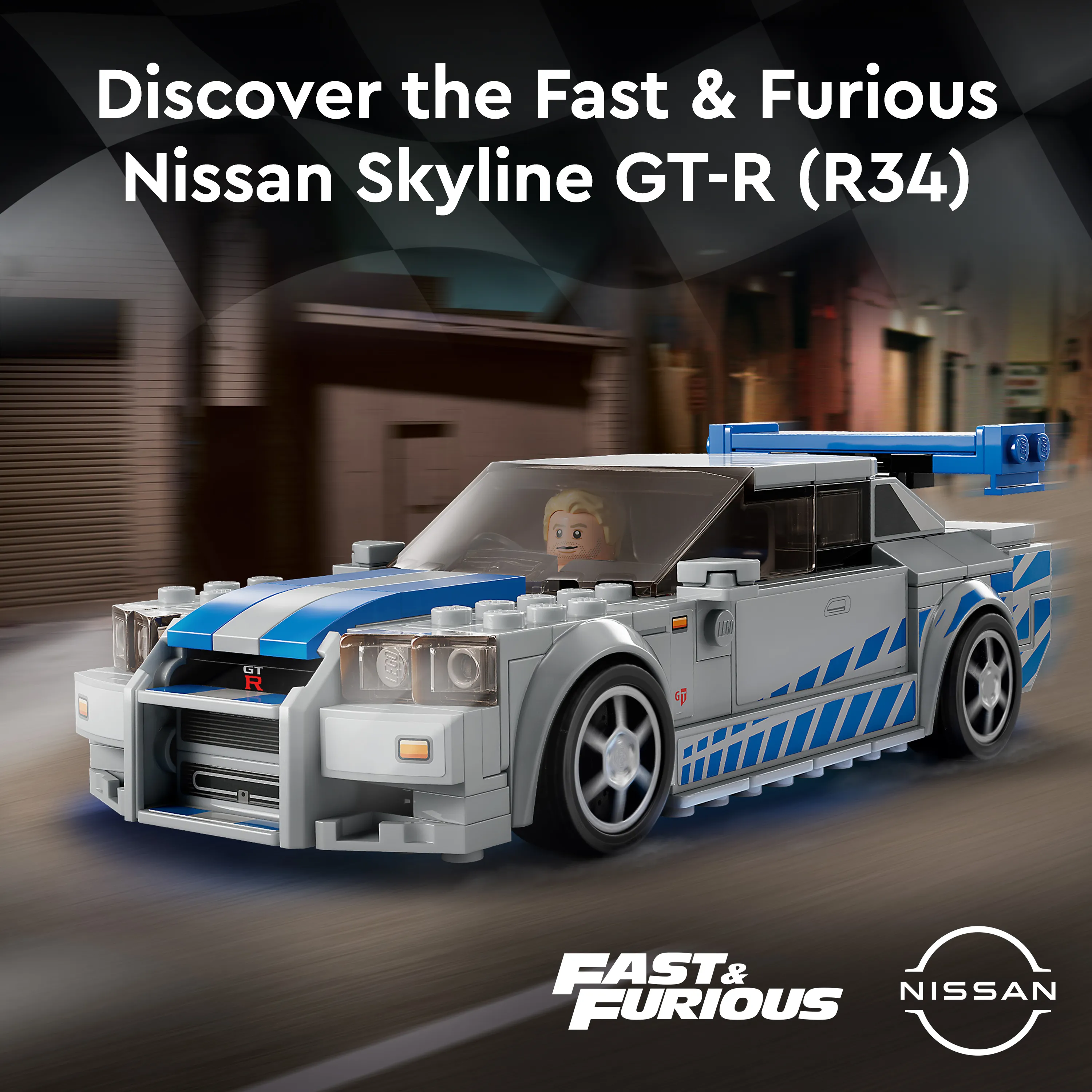LEGO Speed Champions 2 Fast 2 Furious Nissan Skyline GT-R (R34) 76917