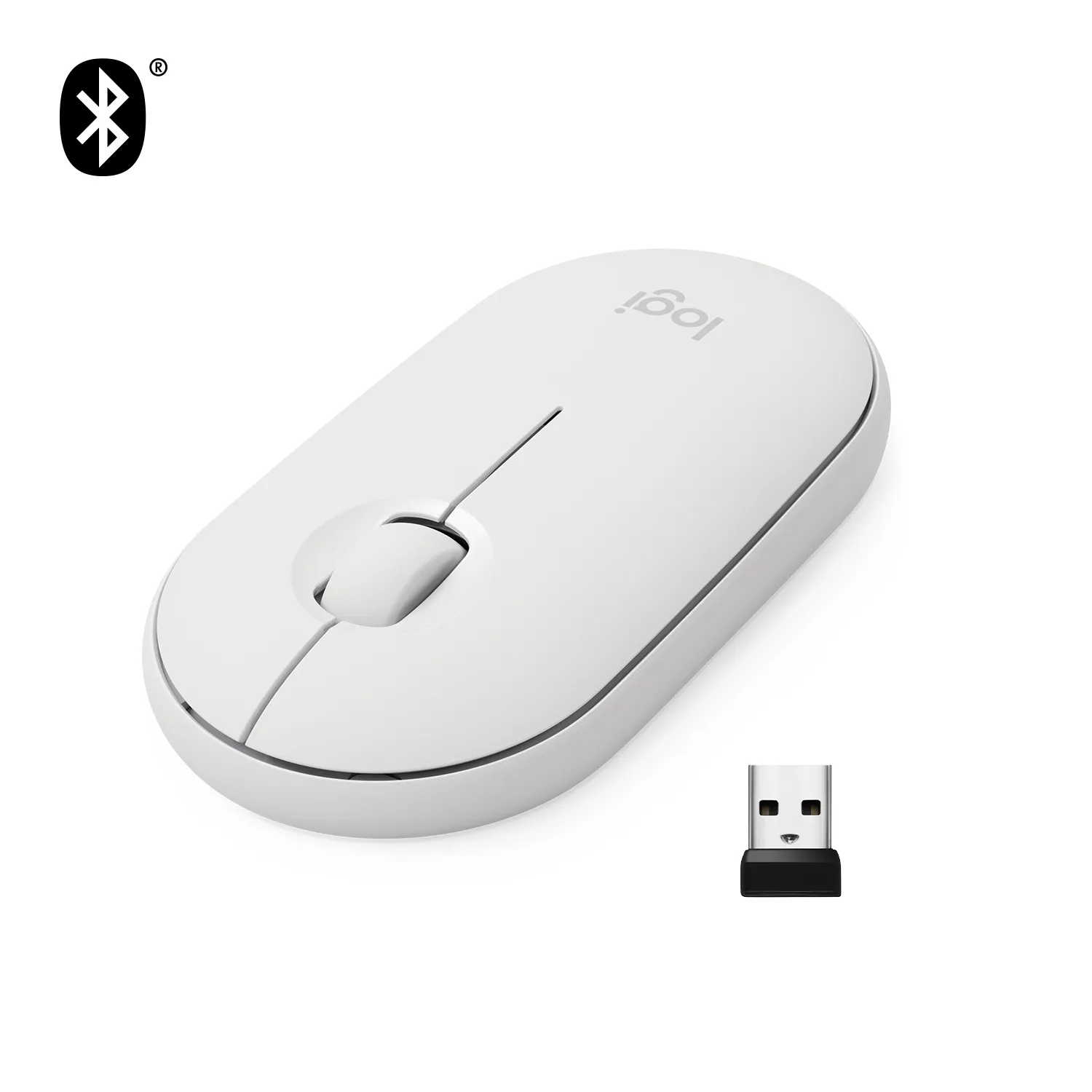 Logitech Pebble M350 - tr&aring;dl&ouml;s mus, Vit
