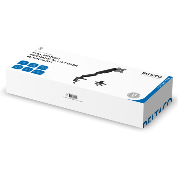 Deltaco mechanical - monitor arm, Black, 17-32&quot;, 9kg