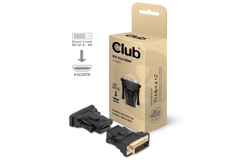 Club 3D DVi - HDMI - adapter, Svart