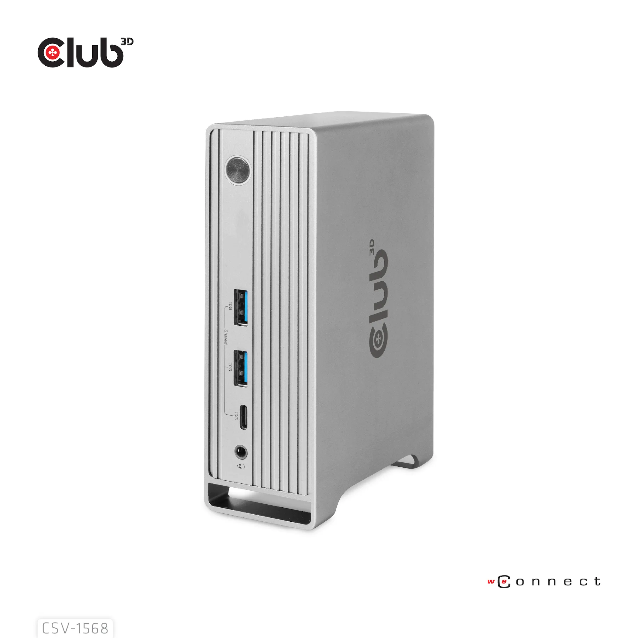 Club 3D 3.2 Gen2 USB-C 13-in-1 -telakka 120W virta -adapterilla, Harmaa