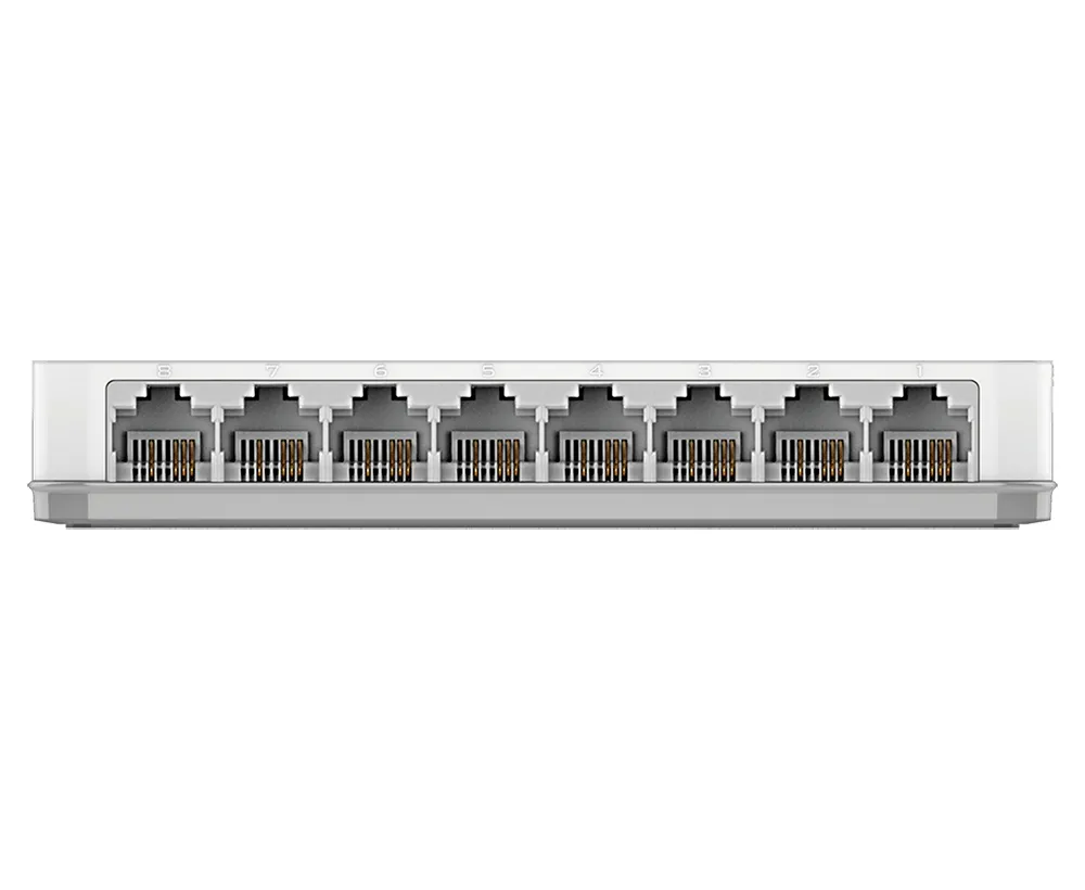 D-Link DES-1008C/E - 8-portars Fast Ethernet ohanterad skrivbordsv&auml;xel, vit
