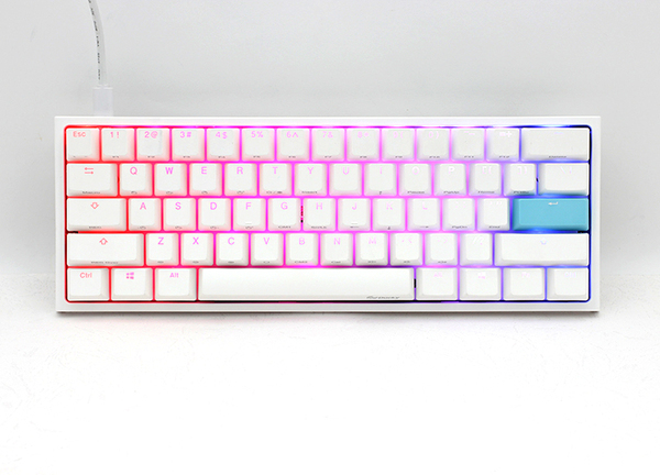 Ducky One 2 mini RGB TKL - gaming keyboard, MX Blue, White