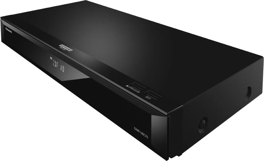 Panasonic 4K UHD -Blu-ray -soitin ja 500 Gt HD-digiboksi (2 x DVB-C HD, 2 x DVB-T2)