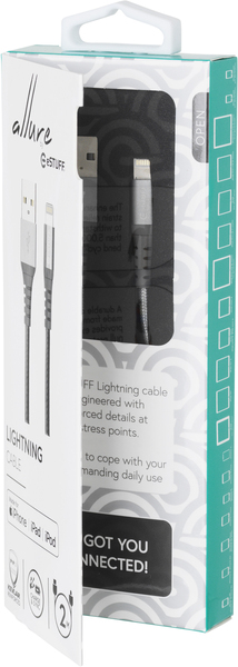 Lightning Cable MFI 2m Grey