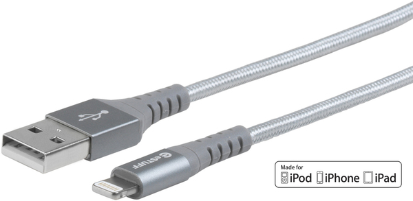 Lightning Cable MFI 2m Grey