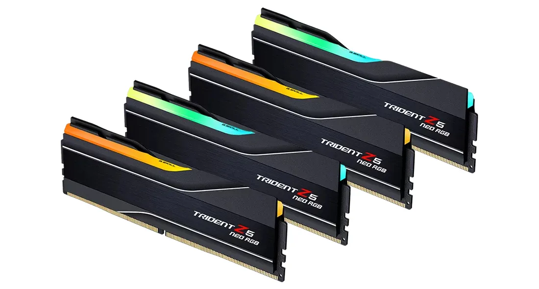 G.Skill 256GB (4 x 64 GB) DDR5 6000MHz CL36 1.25V Trident Z5 NEO RGB Black